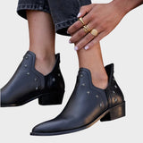 Estrella | Botines de Piel con Forma Puntiaguda