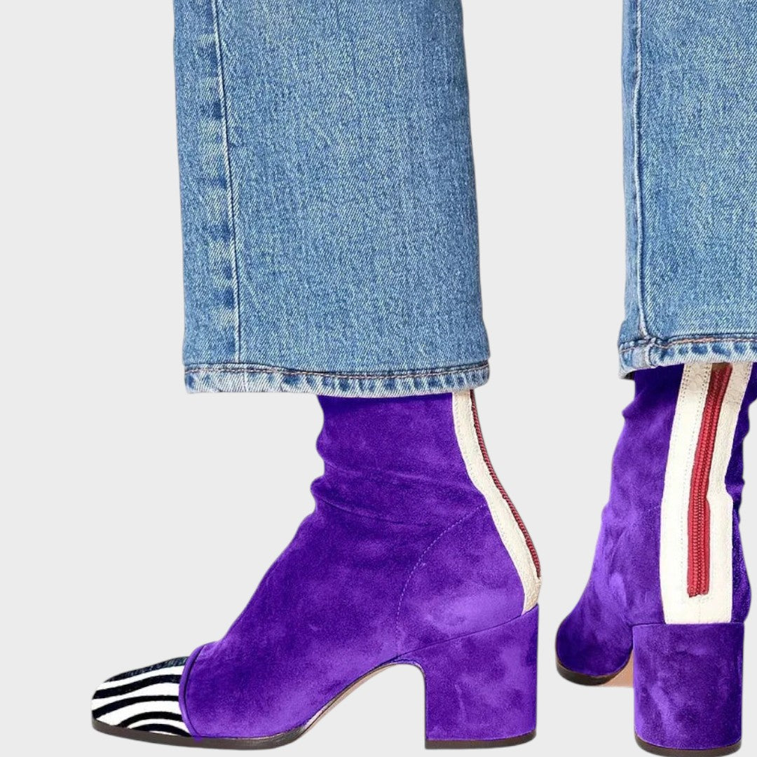 Savannah | Botas de Ante con Estampado Leopardo