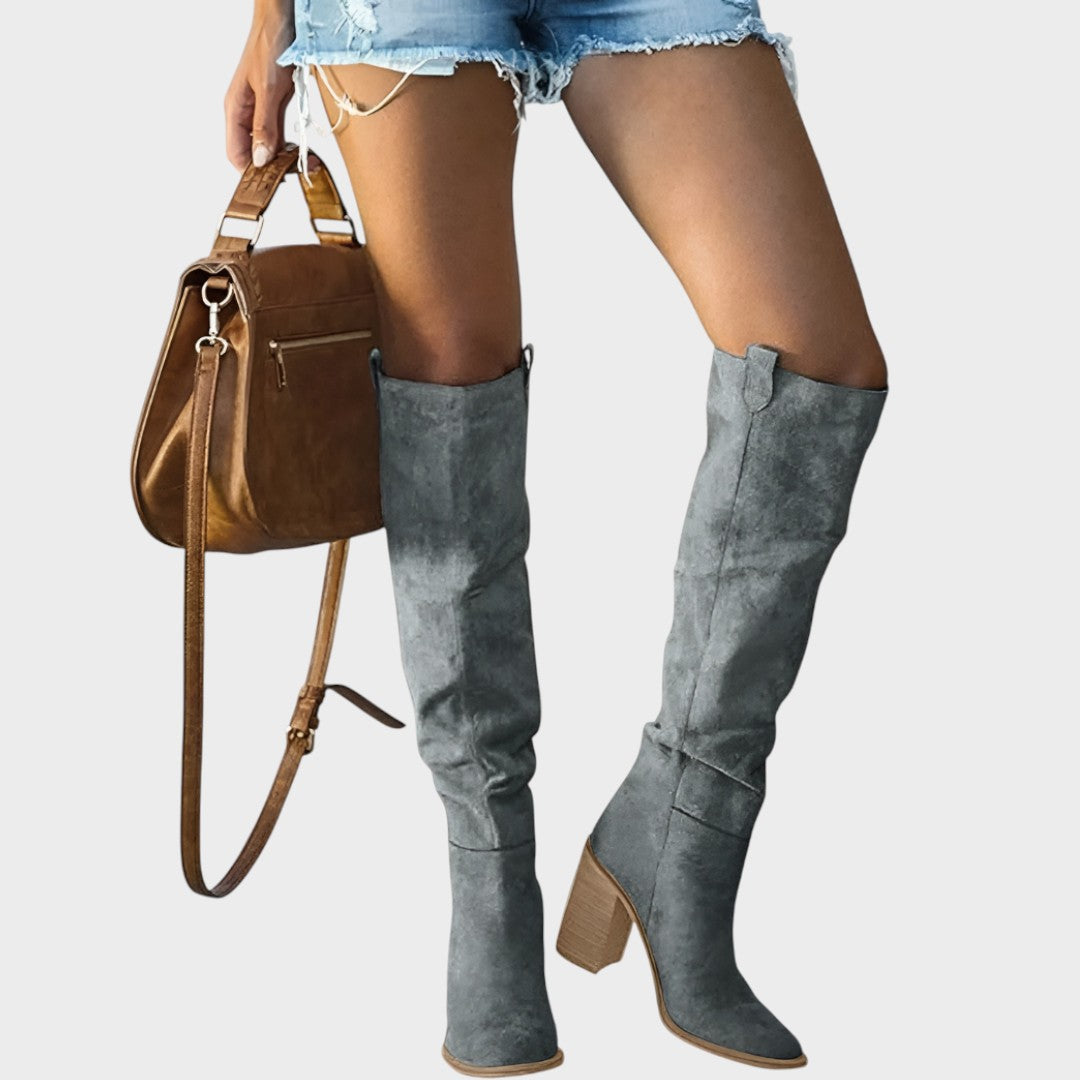 Diane | Botas de Caña Altas de Ante