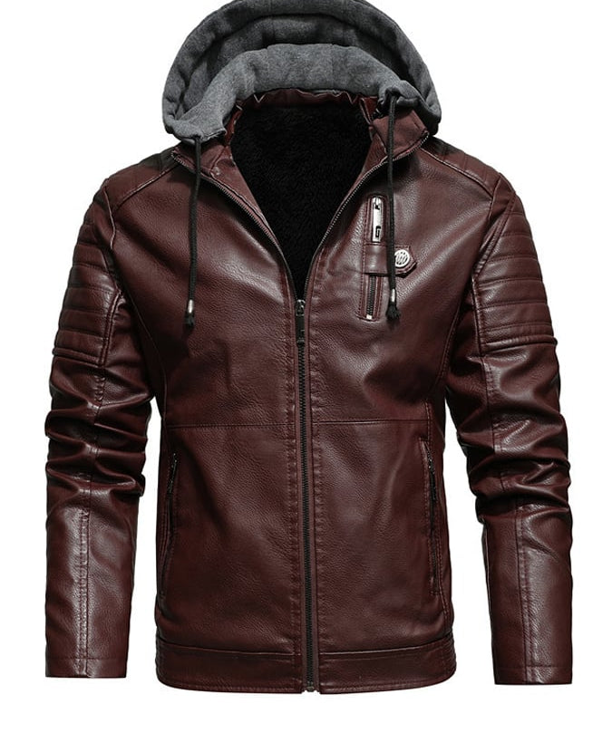 Pedro - Chaqueta con capucha de piel forrada