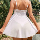 Natalia Teddy de Encaje Lujo con Superposición de Malla Aérea para Estilo Seductor y Elegante