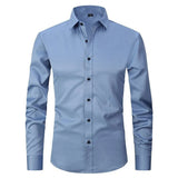 Camisa Hombre Blinder Confort Stretch Elegancia Corte Ajustado Tejido Suave Y Transpirable