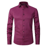 Camisa Hombre Blinder Confort Stretch Elegancia Corte Ajustado Tejido Suave Y Transpirable