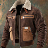 Pelayo - Chaqueta bomber de ante sherpa
