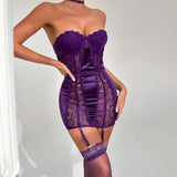 Megan Babydoll de Satin con Detalles en Encaje, Estilo Seductor y Elegante Silueta Fluida