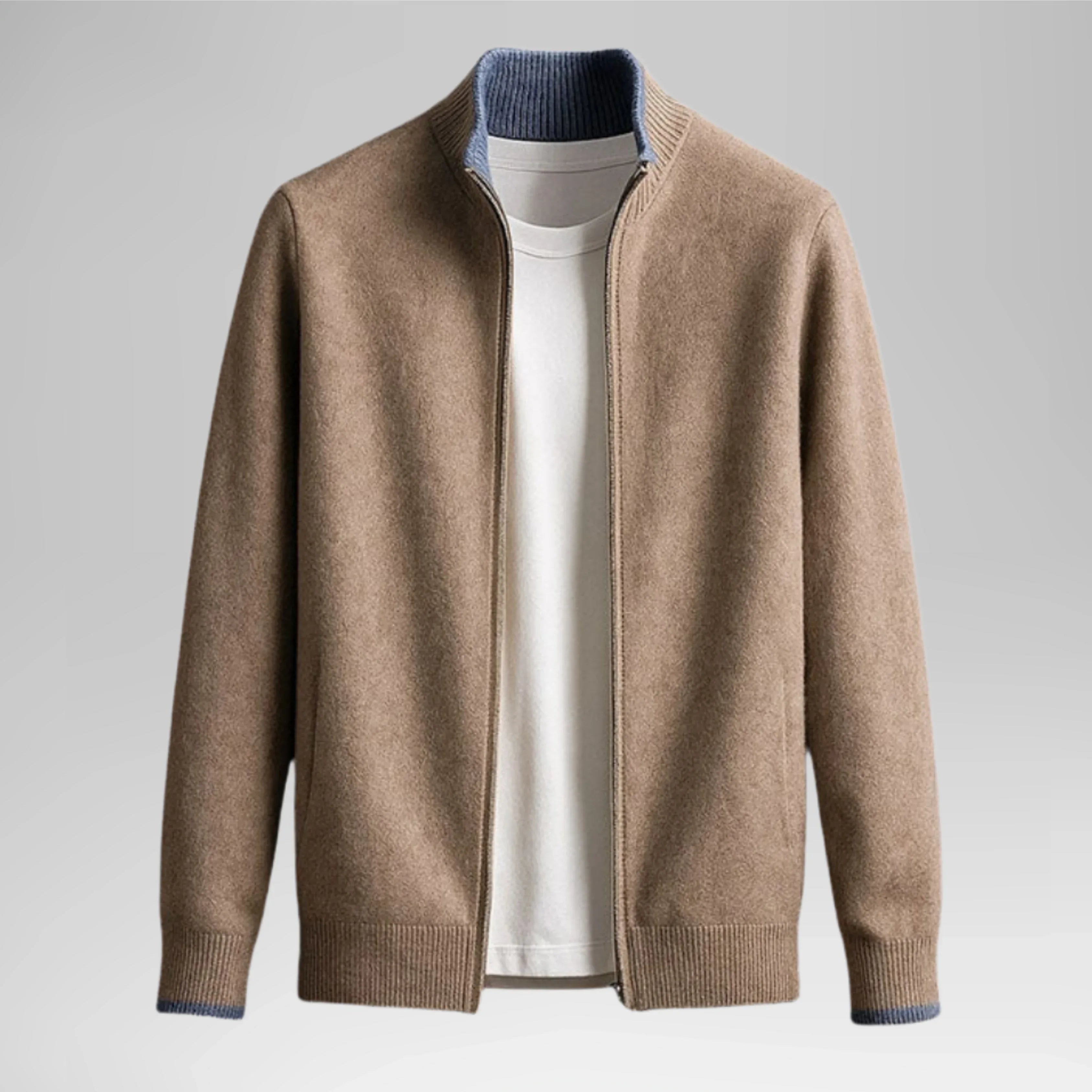 Harvey™ | Cárdigan elegante de lana con cremallera - Hala Madrid