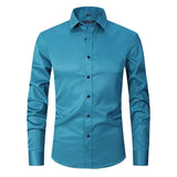 Camisa Hombre Blinder Confort Stretch Elegancia Corte Ajustado Tejido Suave Y Transpirable