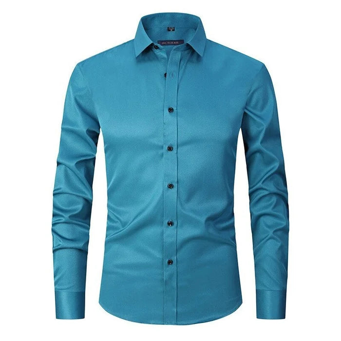 Camisa Hombre Blinder Confort Stretch Elegancia Corte Ajustado Tejido Suave Y Transpirable