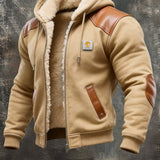 Simón - Chaqueta múltiple cálida de ante y cuero