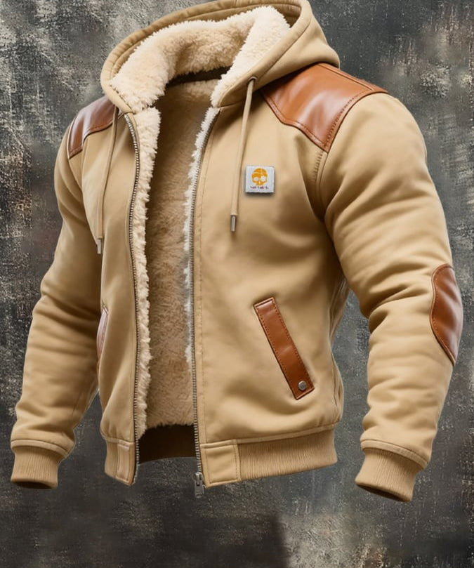 Simón - Chaqueta múltiple cálida de ante y cuero