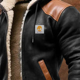 Simón - Chaqueta múltiple cálida de ante y cuero