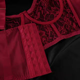 Conjunto De Lencería Amber Rouge Désir Bustier Esculpido Falda Con Recortes Y Braguita A Juego