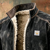 Alonso - Chaqueta vintage con forro de sherpa