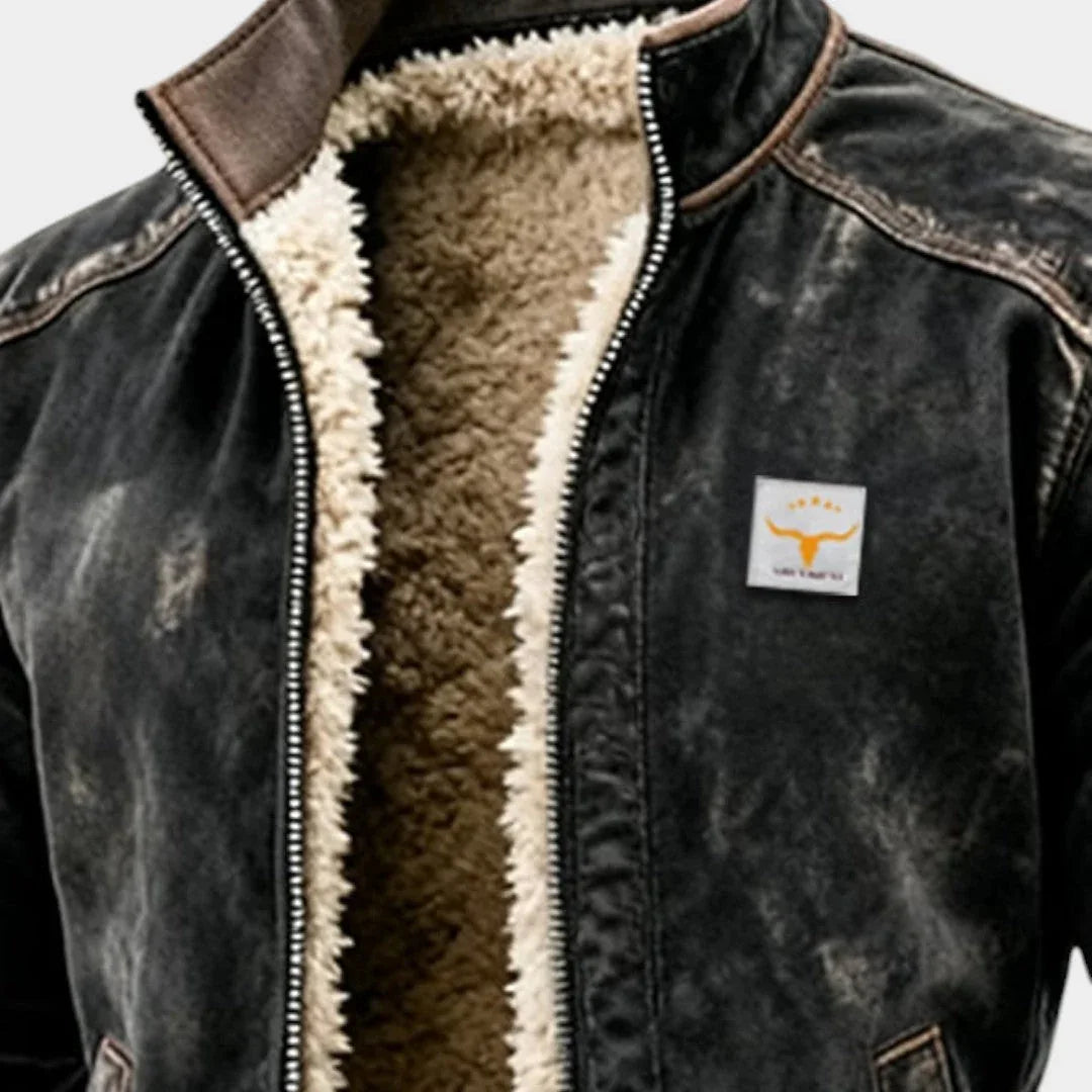 Ricardo™ | Chaqueta con aspecto de cuero y diseño distintivo - Hala Madrid