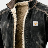 Ricardo™ | Chaqueta con aspecto de cuero y diseño distintivo - Hala Madrid