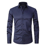 Camisa Hombre Blinder Confort Stretch Elegancia Corte Ajustado Tejido Suave Y Transpirable