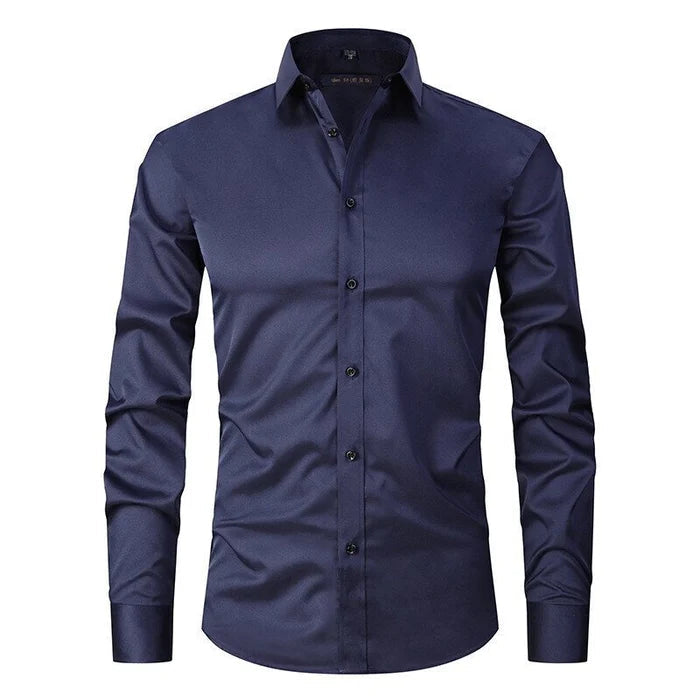 Camisa Hombre Blinder Confort Stretch Elegancia Corte Ajustado Tejido Suave Y Transpirable
