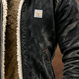 Alonso - Chaqueta vintage con forro de sherpa