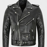 Austin™ | Chaqueta de Cuero Clásica Biker
