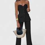 Sara | Conjunto Relajado sin Mangas y Pierna Ancha