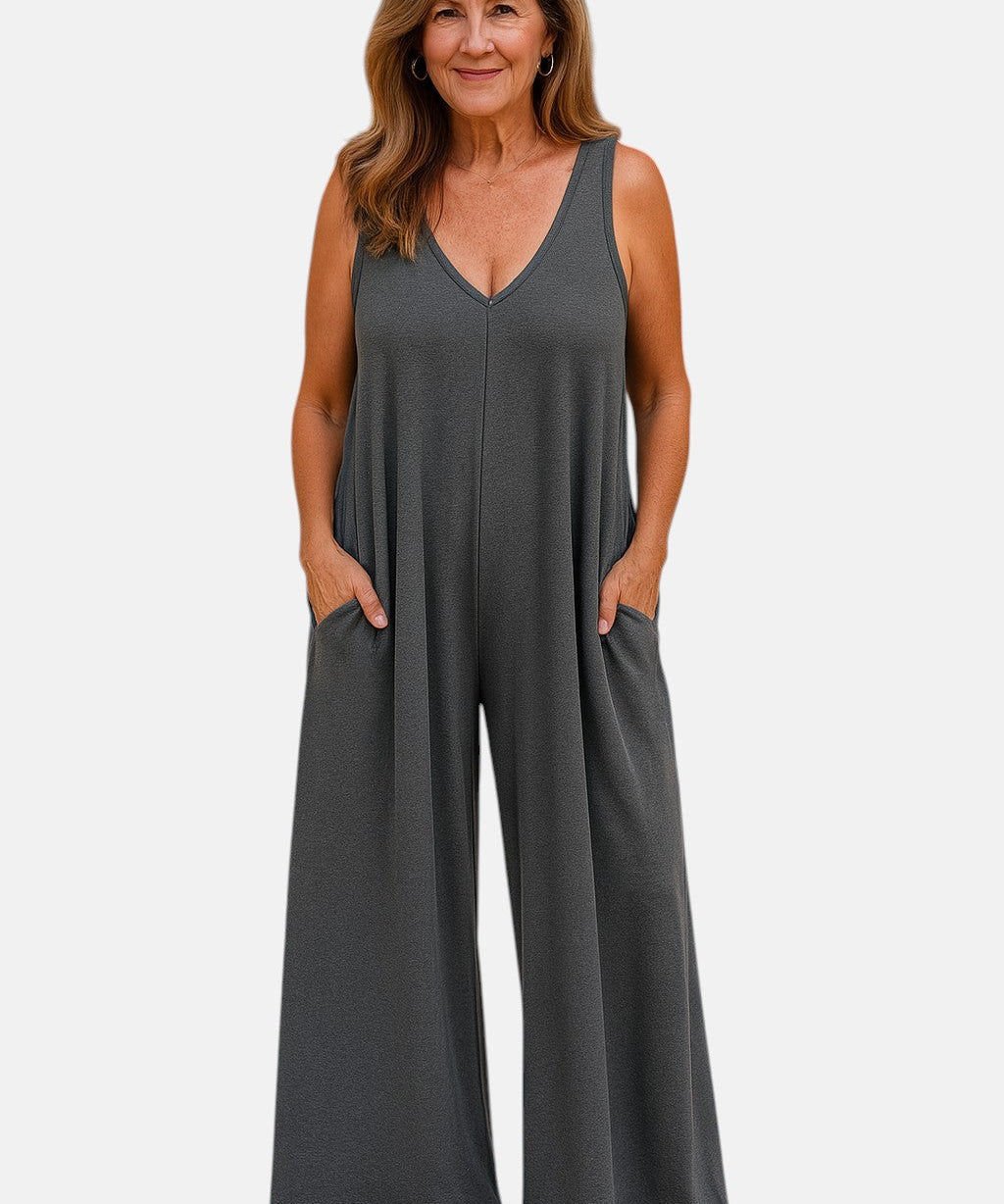 Patricia | Mono sin mangas de pierna ancha