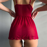 Kaley Babydoll Transparente Lencería Mujer Envolvente Elegante Y Coqueta Para Noche Romántica