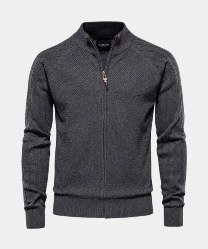 Jacquard™ | Cárdigan de punto con cremallera