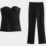 Sara | Conjunto Relajado sin Mangas y Pierna Ancha