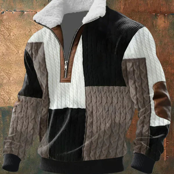 Adelia voss - Jersey con cremallera y cuello alto con ribete de pelo