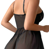 Kaley Babydoll Transparente Lencería Mujer Envolvente Elegante Y Coqueta Para Noche Romántica