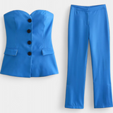 Sara | Conjunto Relajado sin Mangas y Pierna Ancha