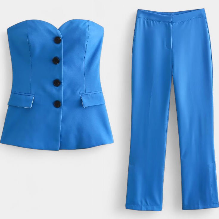 Sara | Conjunto Relajado sin Mangas y Pierna Ancha