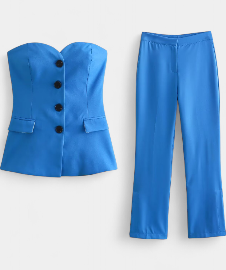 Sara | Conjunto Relajado sin Mangas y Pierna Ancha