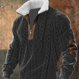 Adelia voss - Jersey con cremallera y cuello alto con ribete de pelo