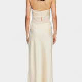 Silvia | Conjunto de Falda Midi Sin Tirantes de Mantequilla