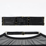 Conjunto de Lencería de Malla Transparente Eline 4 Piezas con Tirantes Ajustables y Corte Favorecedor