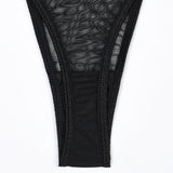 Conjunto de Lencería de Malla Transparente Eline 4 Piezas con Tirantes Ajustables y Corte Favorecedor