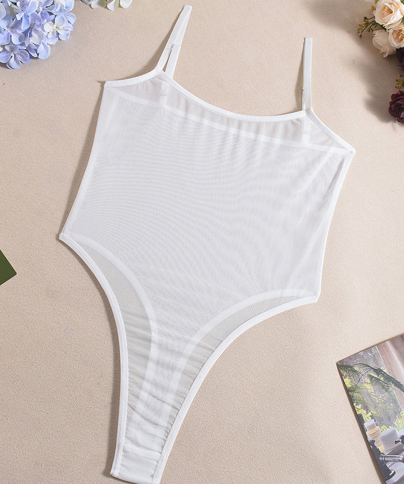 Sora Cuerpo De Malla Transparente Lencería Sexy Confortable Ajuste Perfecto Tejido Elástico Suave Para Todas Las Figuras