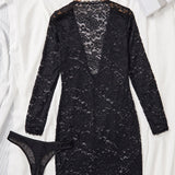 Faye Bata De Noche Con Escote En V Profundo Y Detalle De Cadena Elegancia Seductora Y Confortable