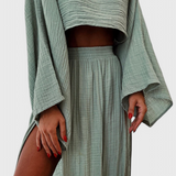 Nuria | Conjunto con Falda de Abertura Alta