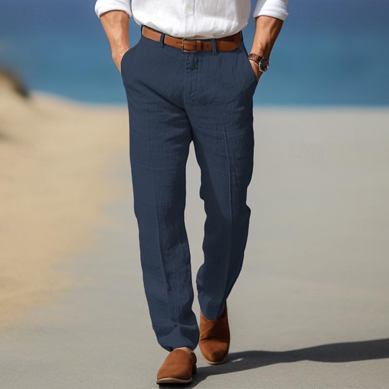 Pantalón de Lino Elegante para Hombre Confort Respirante y Estilo Sofisticado Todo el Día