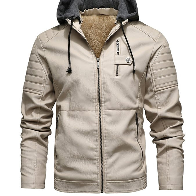 Pedro - Chaqueta con capucha de piel forrada