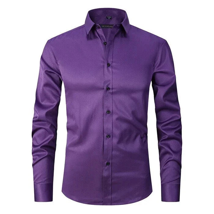 Camisa Hombre Blinder Confort Stretch Elegancia Corte Ajustado Tejido Suave Y Transpirable