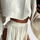 Nuria | Conjunto con Falda de Abertura Alta