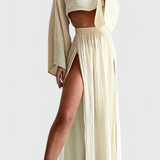 Nuria | Conjunto con Falda de Abertura Alta