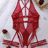 Renee Body Sin Espalda En Malla Transparente Con Tirantes Metálicos Finos Y Estilo Moderno