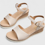 Daniela - Sandalias de Plataforma con Suela Trenzada y Punta Abierta