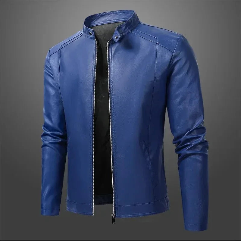 Miguel™ | Chaqueta de cuero elegante estilo hombre motociclista - Hala Madrid