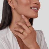 Carmen - Anillo estratificado verde esmeralda