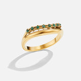Carmen - Anillo estratificado verde esmeralda